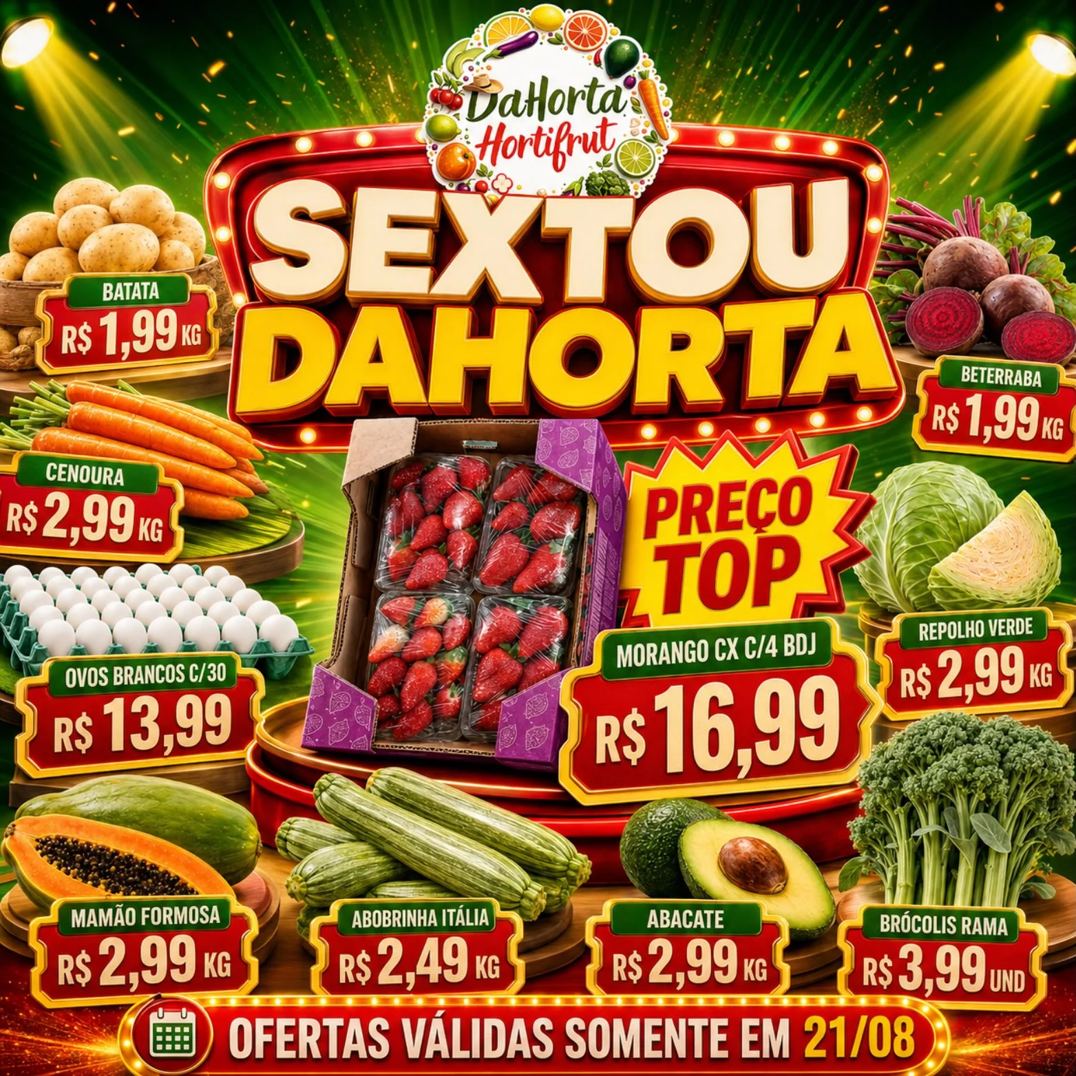 Ofertas Dahorta Hortifruti – 21/08/2026