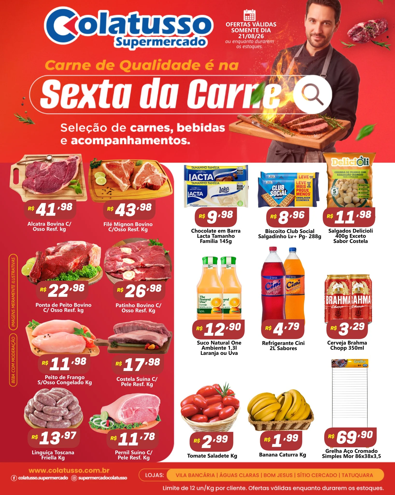 Ofertas Supermercado Colatusso – 21/08/2026