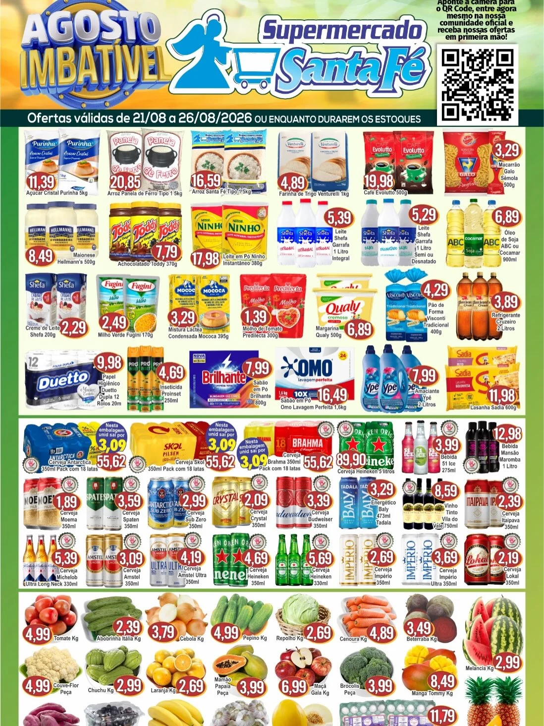 Ofertas SUPERMERCADO SANTA FÉ – 26/08/2026