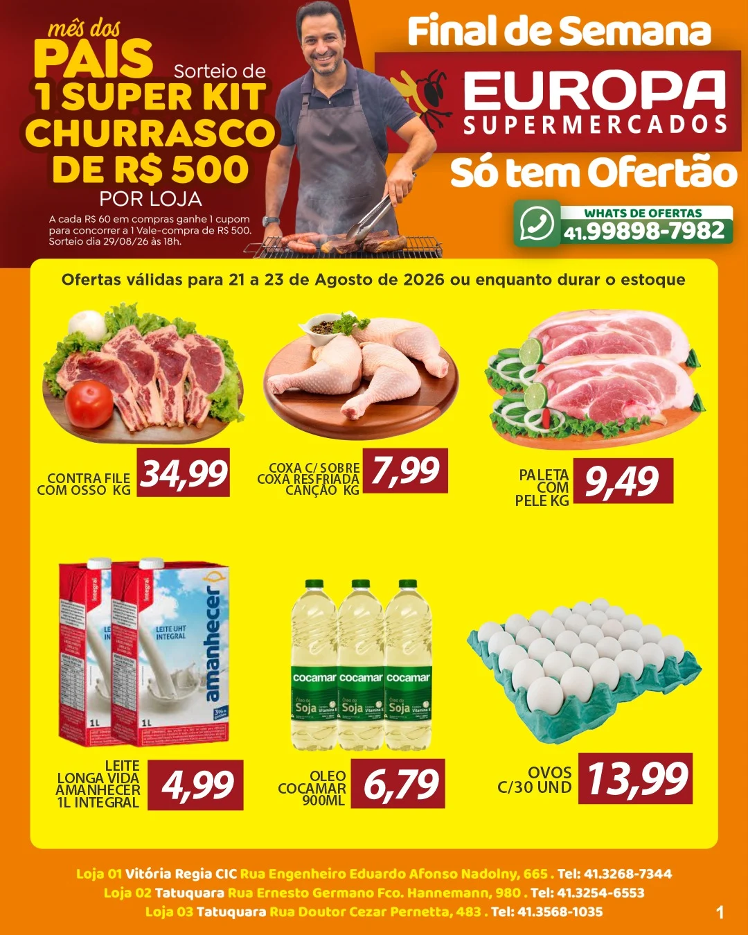 Ofertas Europa Supermercados – 23/08/2026