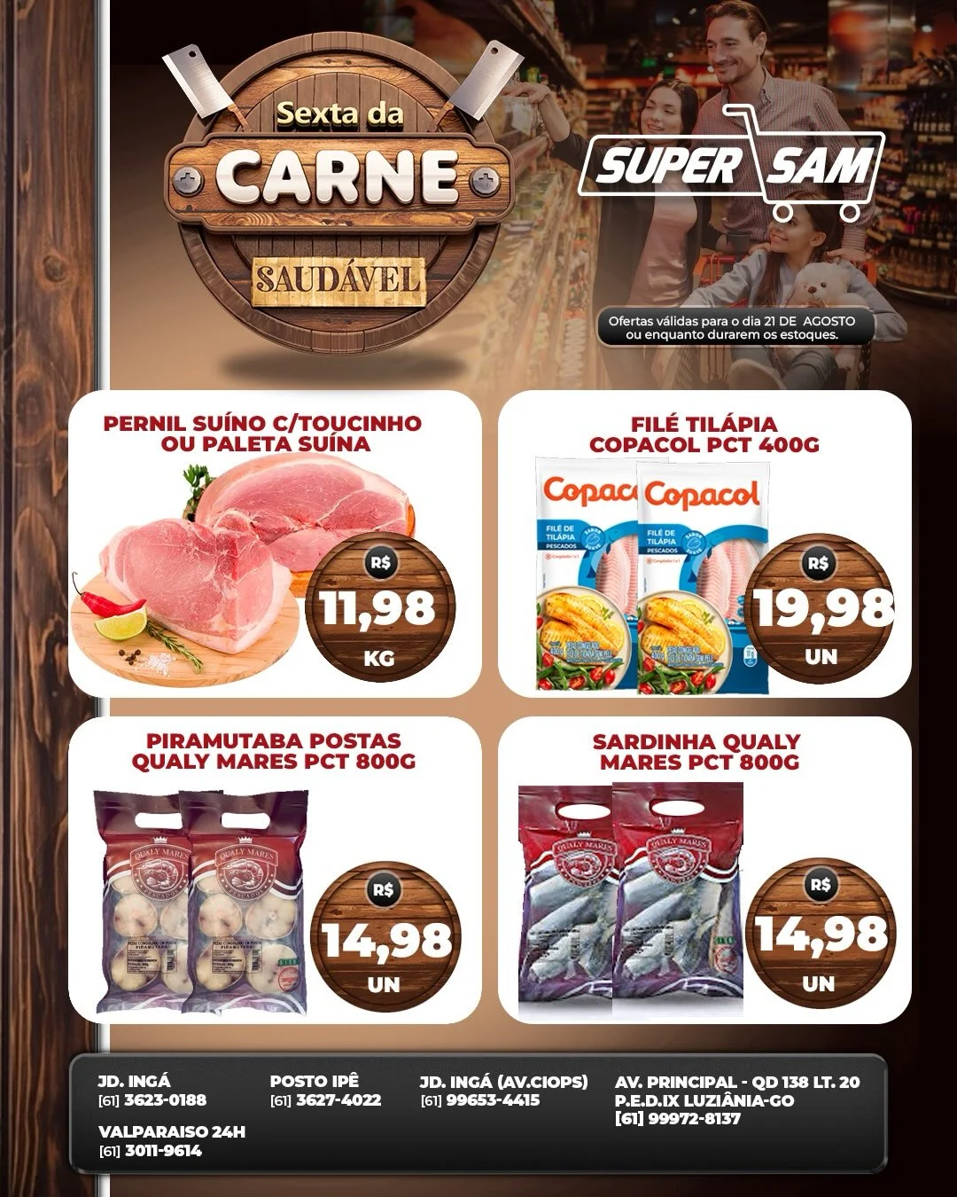 Ofertas Rede Supersam – 21/08/2026