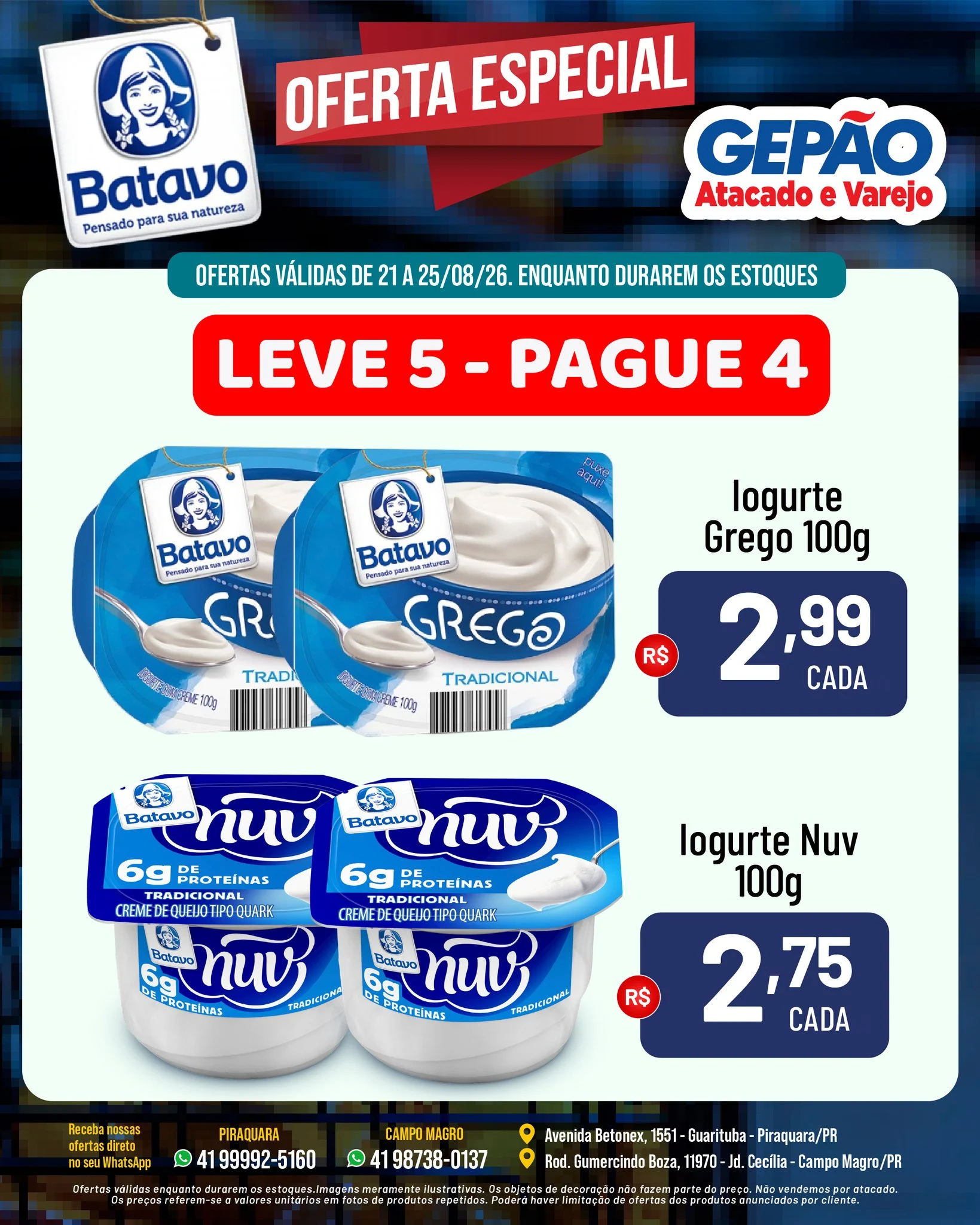 Ofertas GEPÃO – 25/08/2026