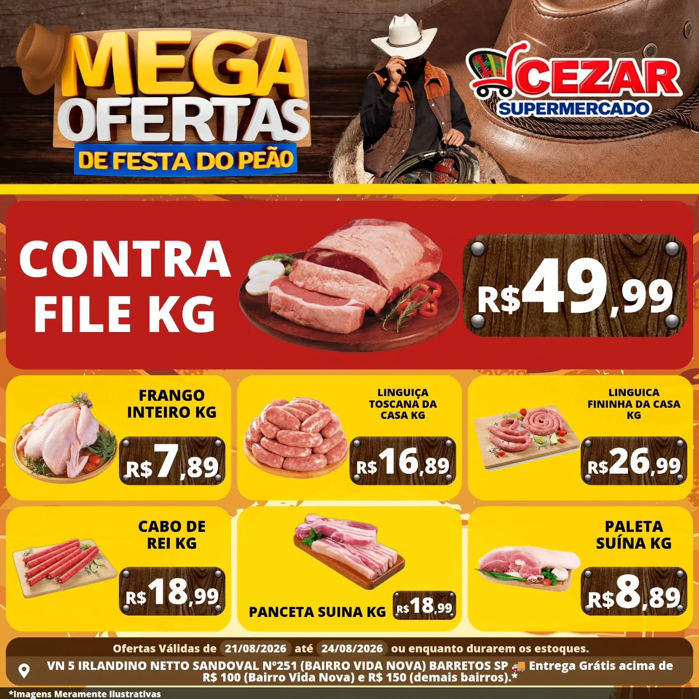 Ofertas Cezar Supermercado – 24/08/2026