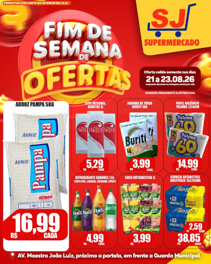 Ofertas SJ Supermercado – 23/08/2026 Ofertas SJ Supermercado – 23/08/2026
