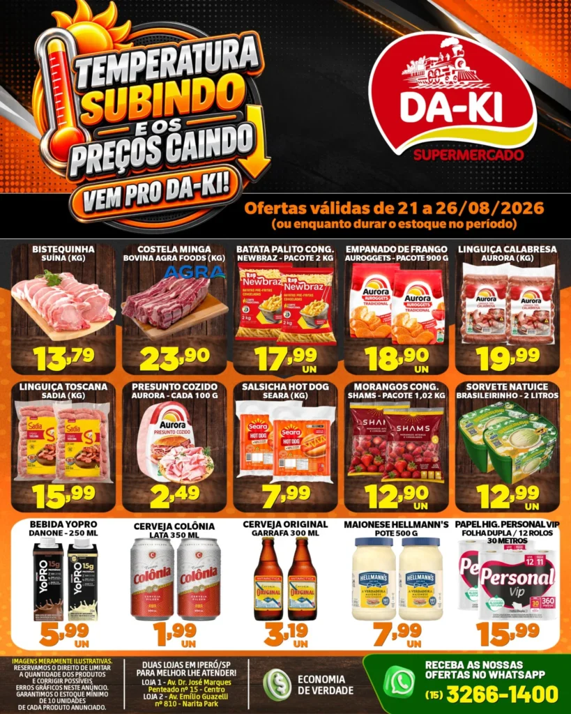 Ofertas Supermercado DA-KI – 26/08/2026