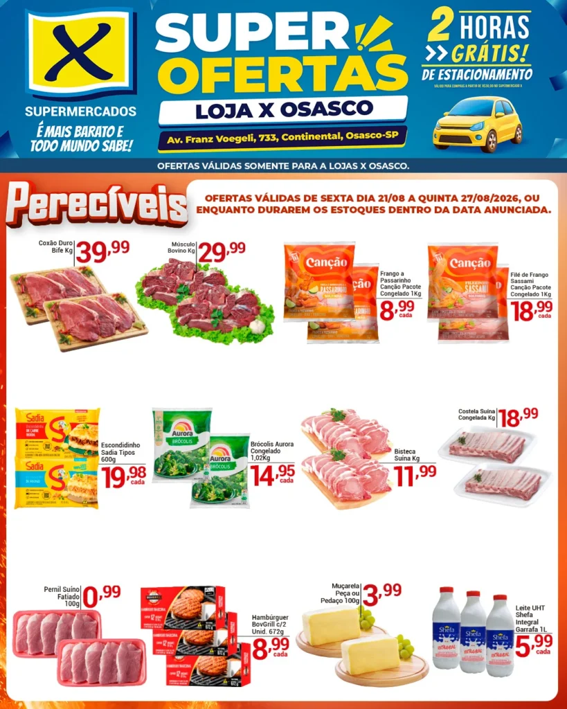 Ofertas Rede X Supermercados – 27/08/2026 Ofertas Rede X Supermercados – 27/08/2026