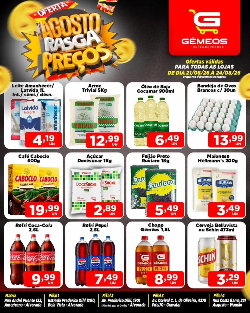 Ofertas Gemeos supermercado – 26/08/2026 Ofertas Gemeos supermercado – 26/08/2026