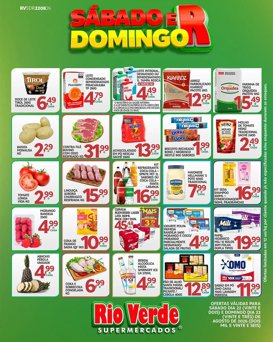 Ofertas Rio Verde Supermercados – 23/08/2026