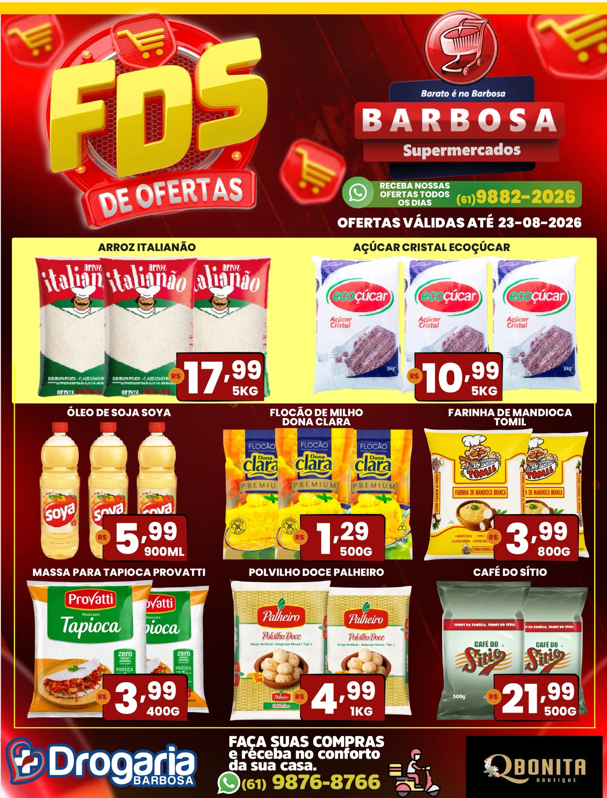 Ofertas SUPERMERCADOS BARBOSA 🛒 – 25/08/2026