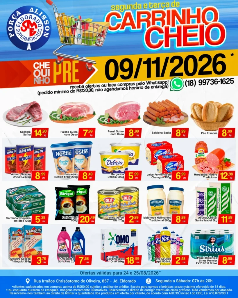 Ofertas Eldorado Supermercado – 25/08/2026
