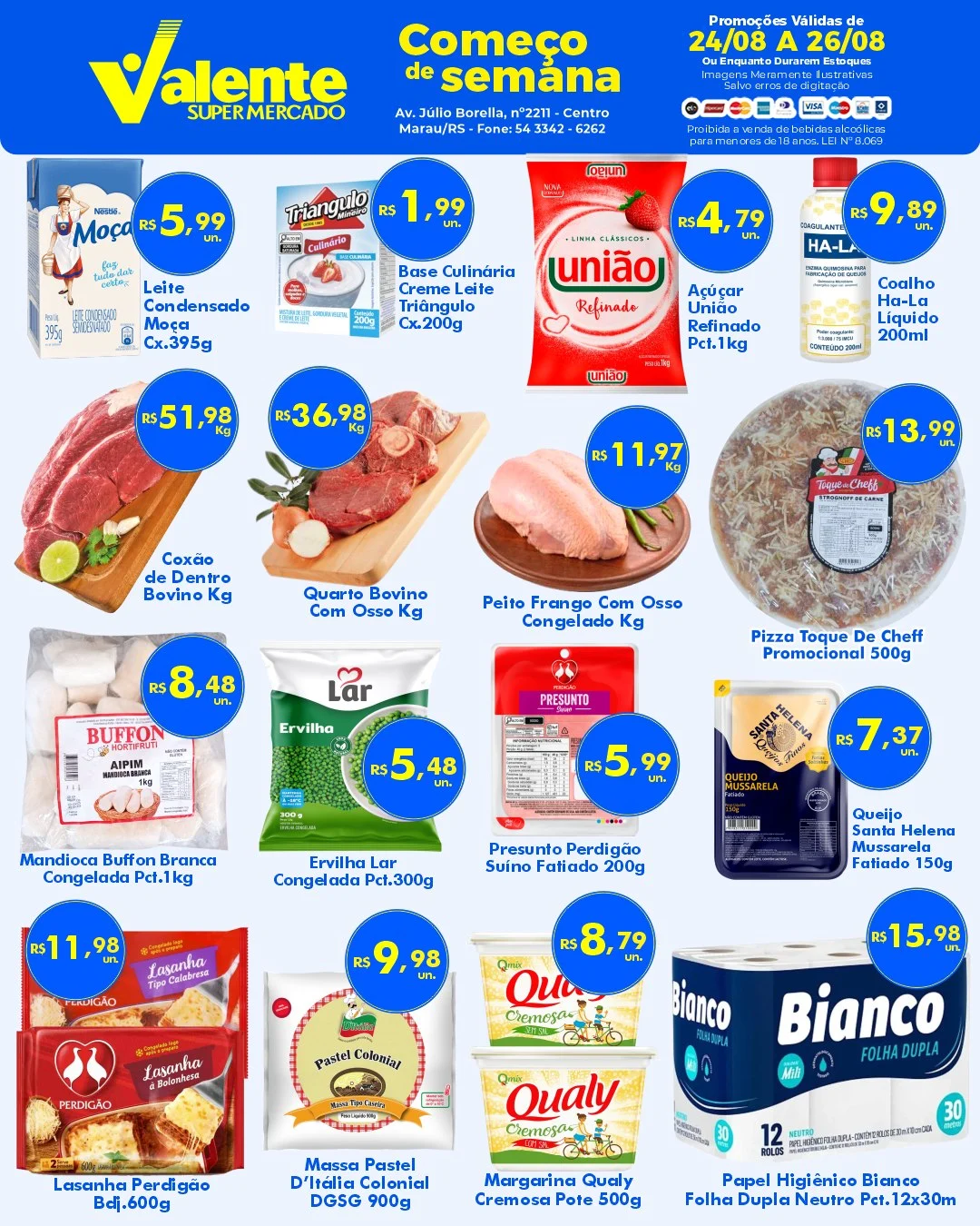 Ofertas Valente Supermercado – 26/08/2026