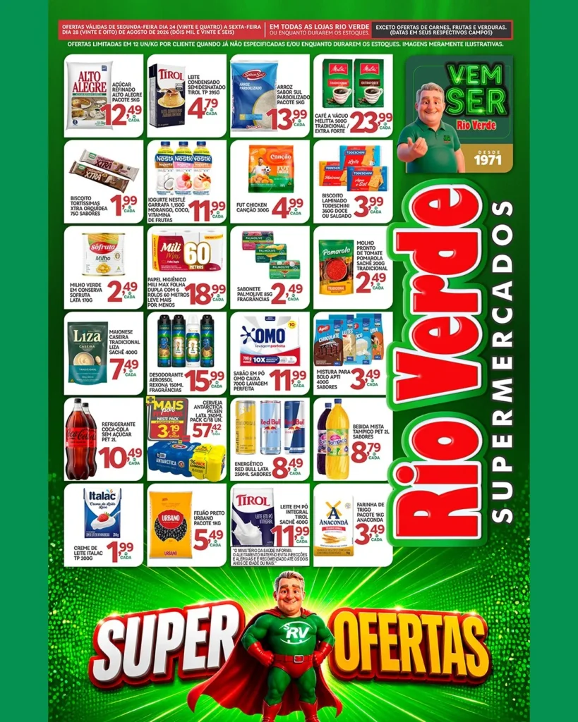 Ofertas Rio Verde Supermercados – 28/08/2026