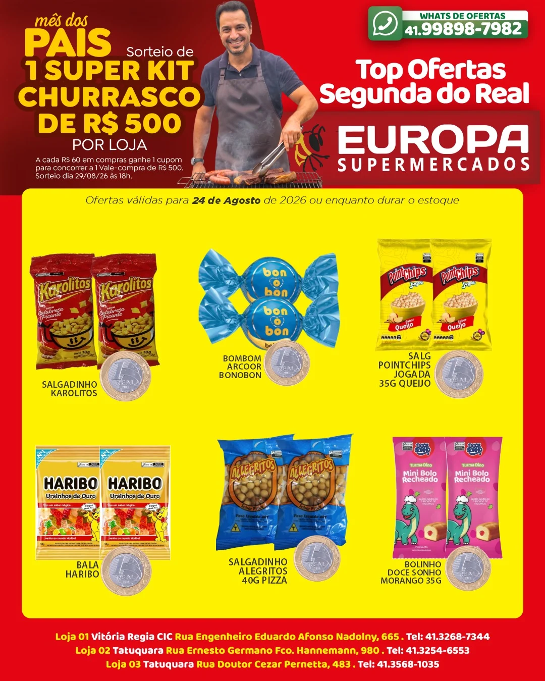 Ofertas Europa Supermercados – 24/08/2026