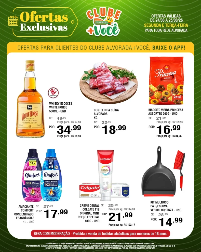 Ofertas Supermercados Alvorada – 25/08/2026
