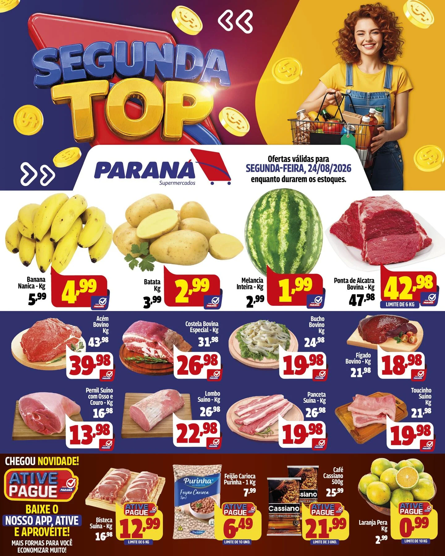 Ofertas Paraná Supermercados – 24/08/2026