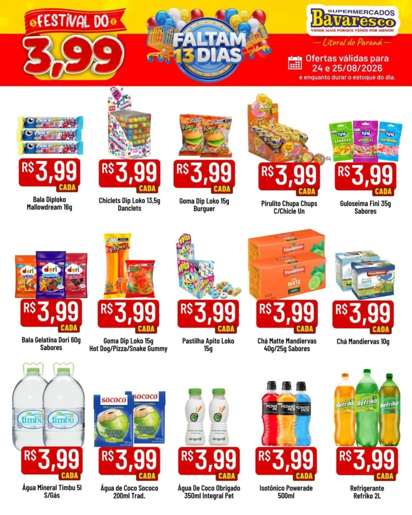 Ofertas Supermercados Bavaresco – 25/08/2026