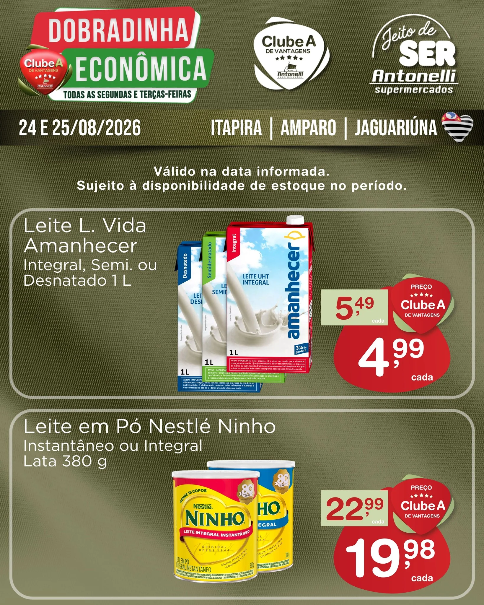 Ofertas Antonelli Supermercados – 25/08/2026
