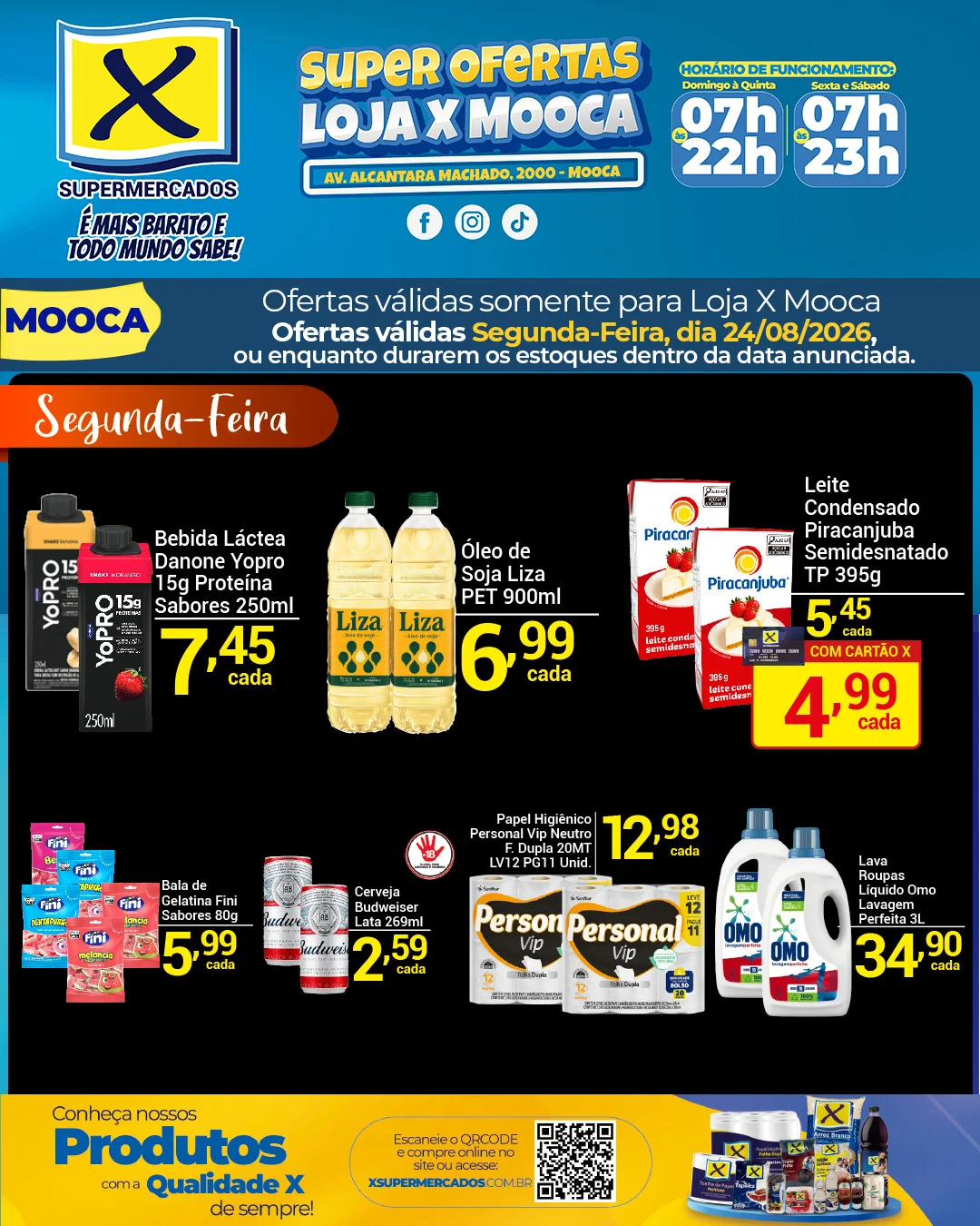 Ofertas Rede X Supermercados – 24/08/2026