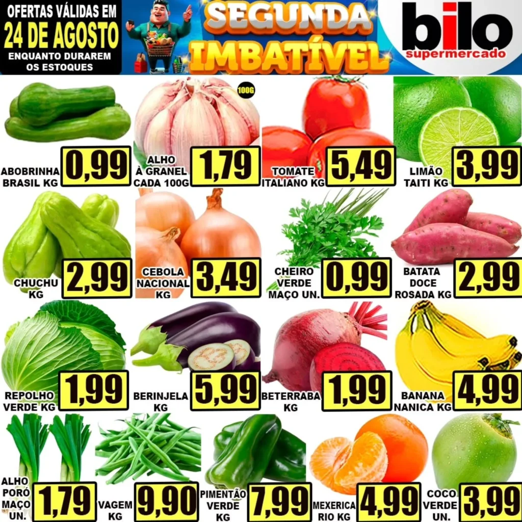 Ofertas Supermercado bilo – 24/08/2026
