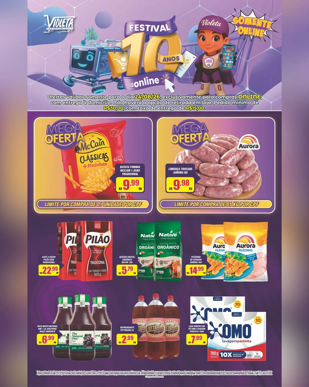 Ofertas Supermercado Violeta Oficial – 24/08/2026