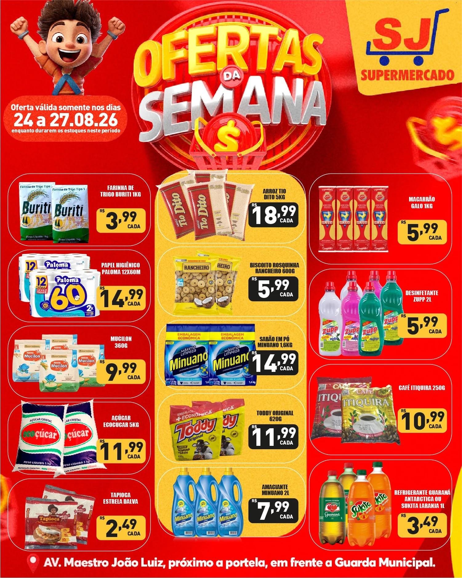 Ofertas SJ Supermercado – 27/08/2026