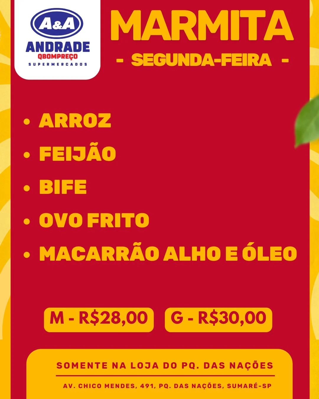 Ofertas Supermercados Andrade Qbompreço – 24/08/2026