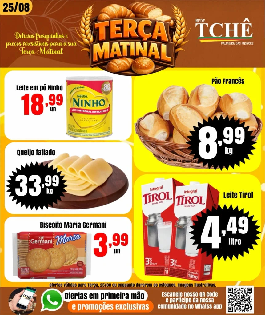 Ofertas Rede Tchê Palmeira – 25/08/2026