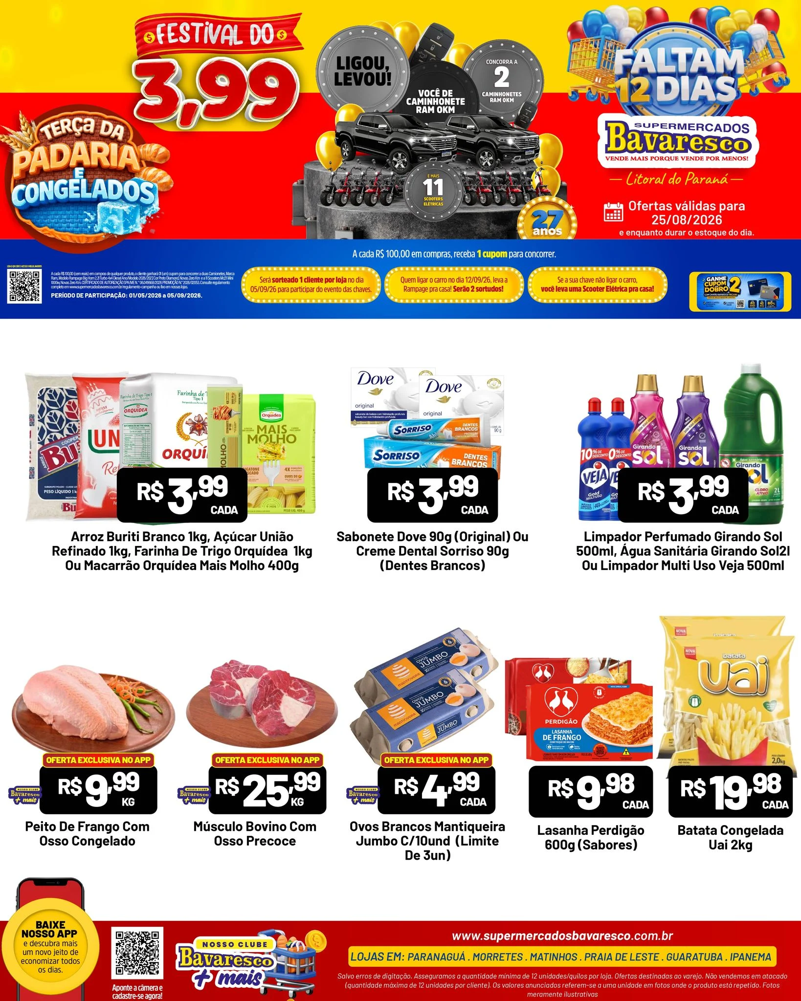 Ofertas Supermercados Bavaresco – 25/08/2026