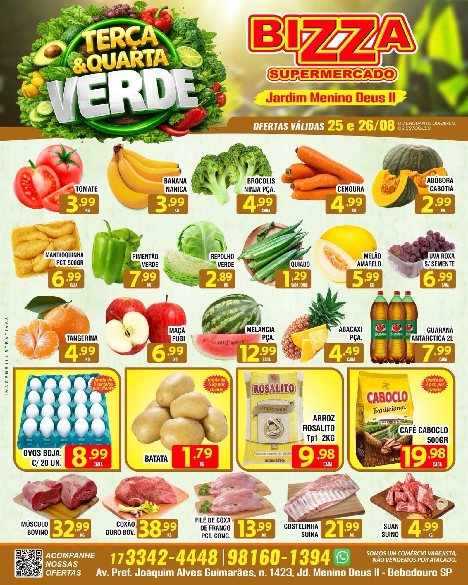 Ofertas Bizza Supermercado Jd. Menino Deus II – Bebedouro – 26/08/2026