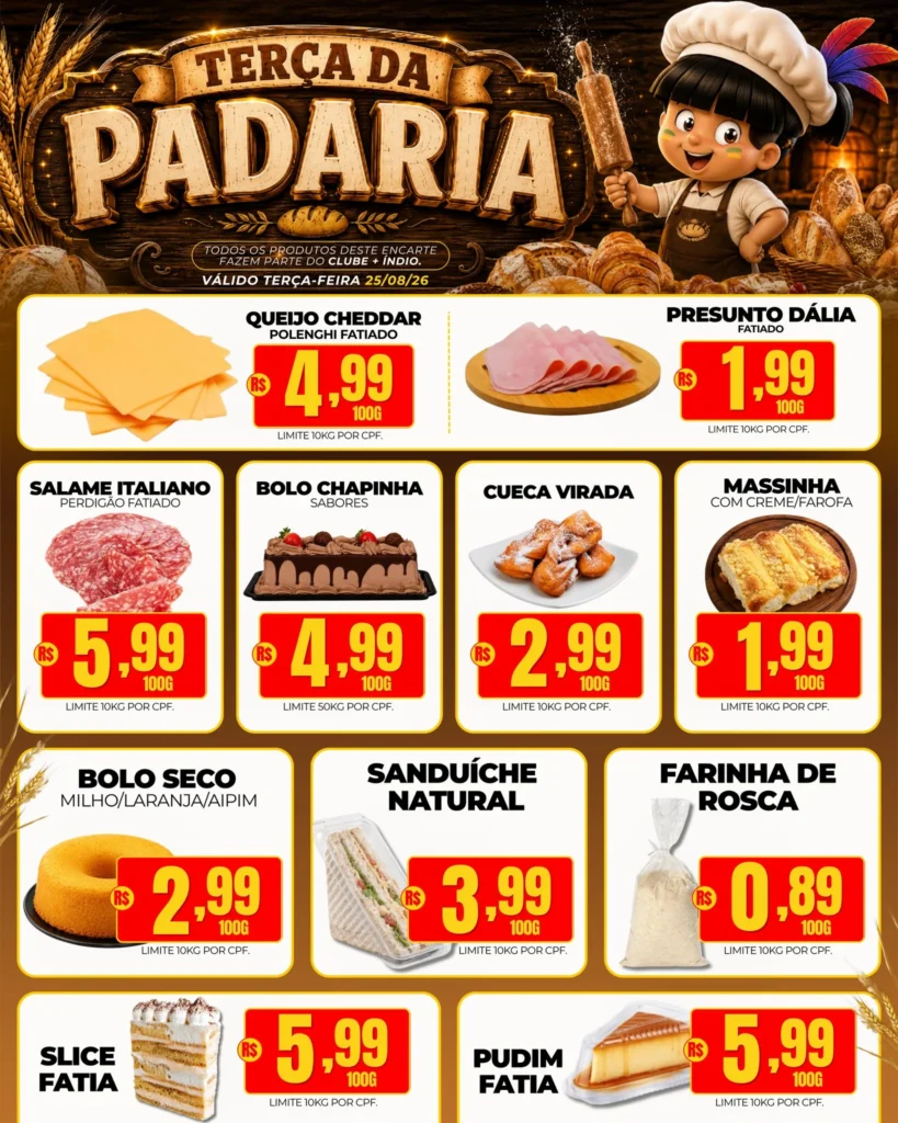 Ofertas Supermercados Índio – 25/08/2026 Ofertas Supermercados Índio – 25/08/2026