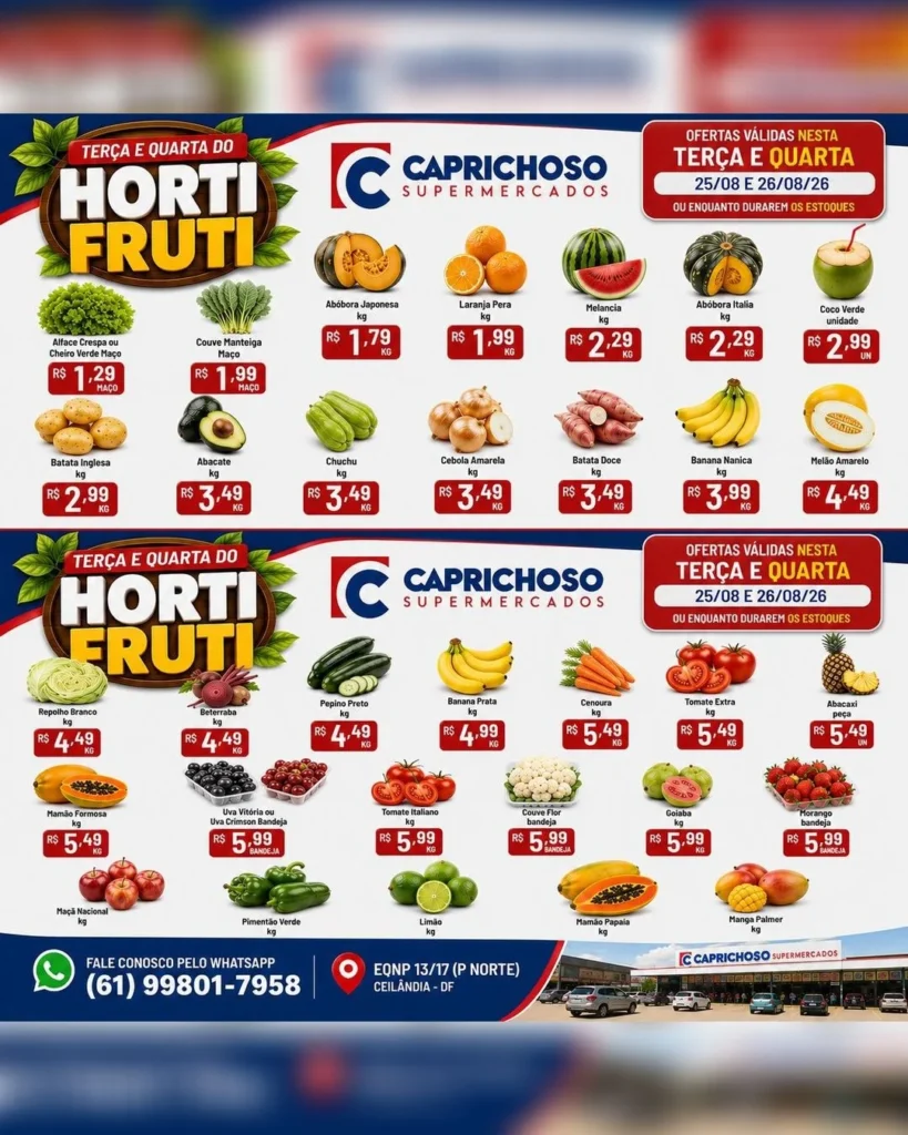 Ofertas Supermercado Caprichoso Ceilândia – 13/17/2026 Ofertas Supermercado Caprichoso Ceilândia – 13/17/2026