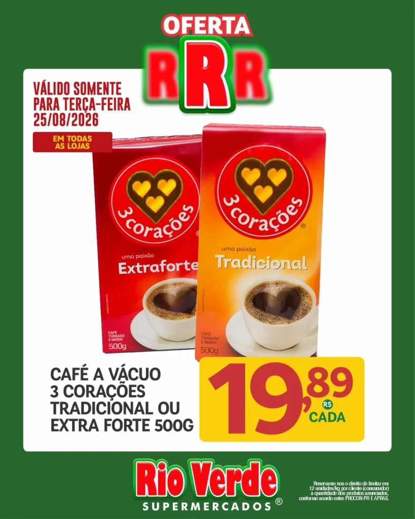 Ofertas Rio Verde Supermercados – 25/08/2026