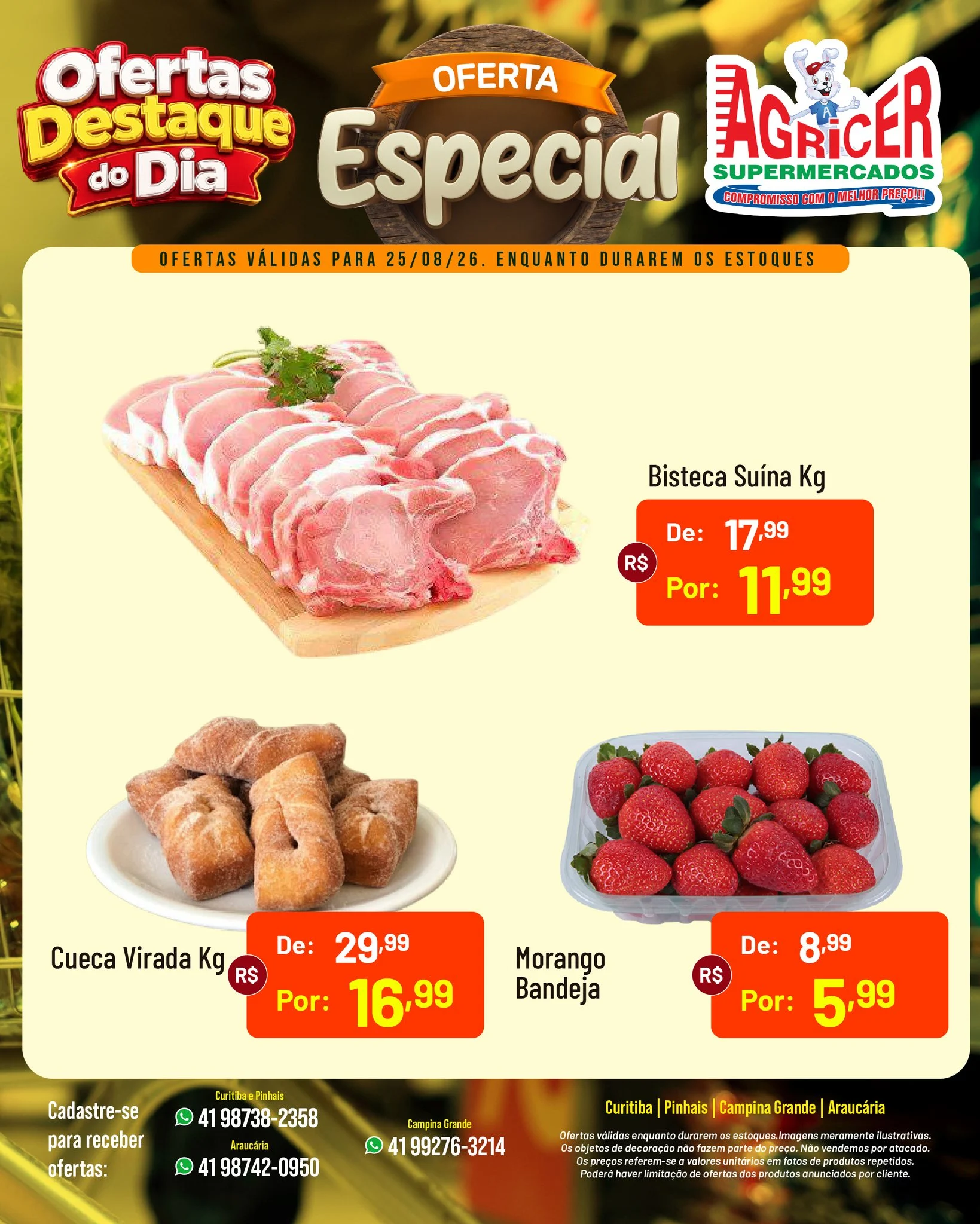 Ofertas Agricer Supermercados – 25/08/2026
