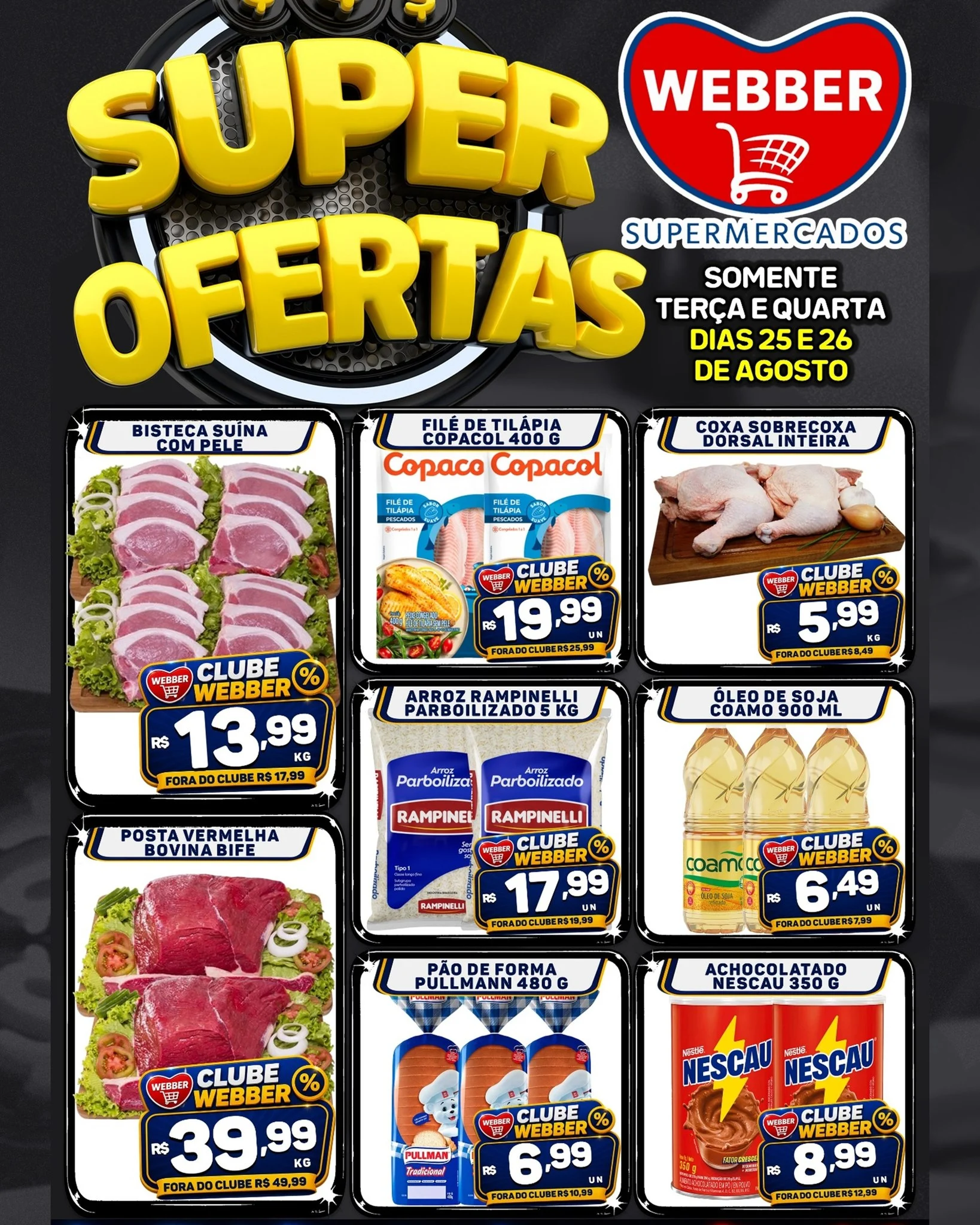Ofertas SUPERMERCADOS WEBBER – 25/08/2026
