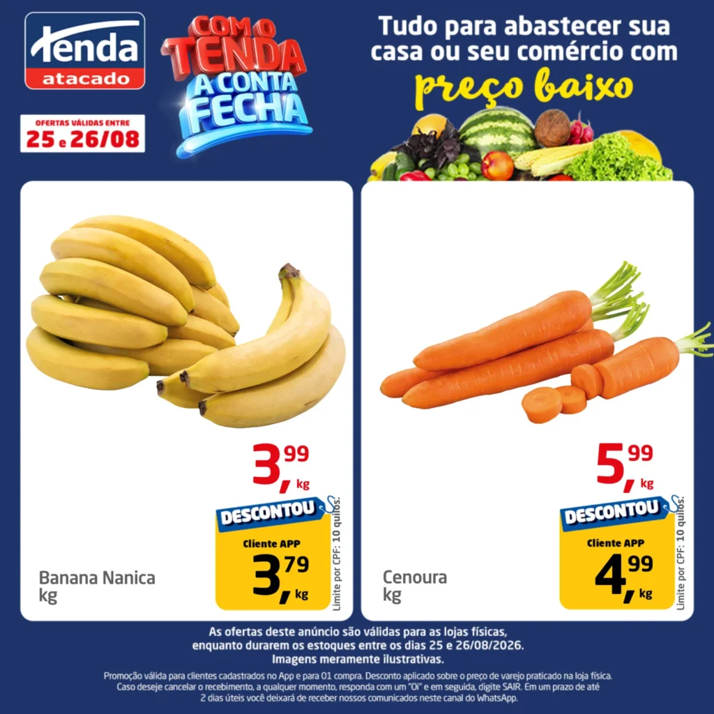 Ofertas Tenda Atacado – 26/08/2026
