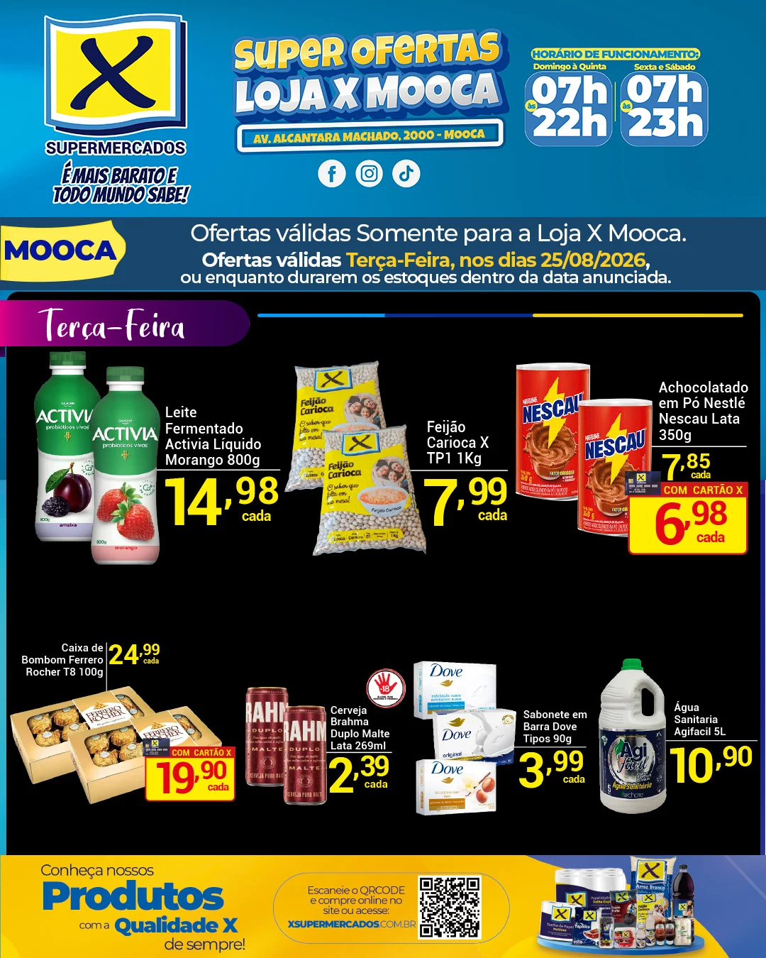 Ofertas Rede X Supermercados – 25/08/2026