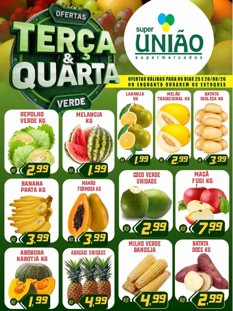 Ofertas Super União Supermercados | OFICIAL – 25/08/2026