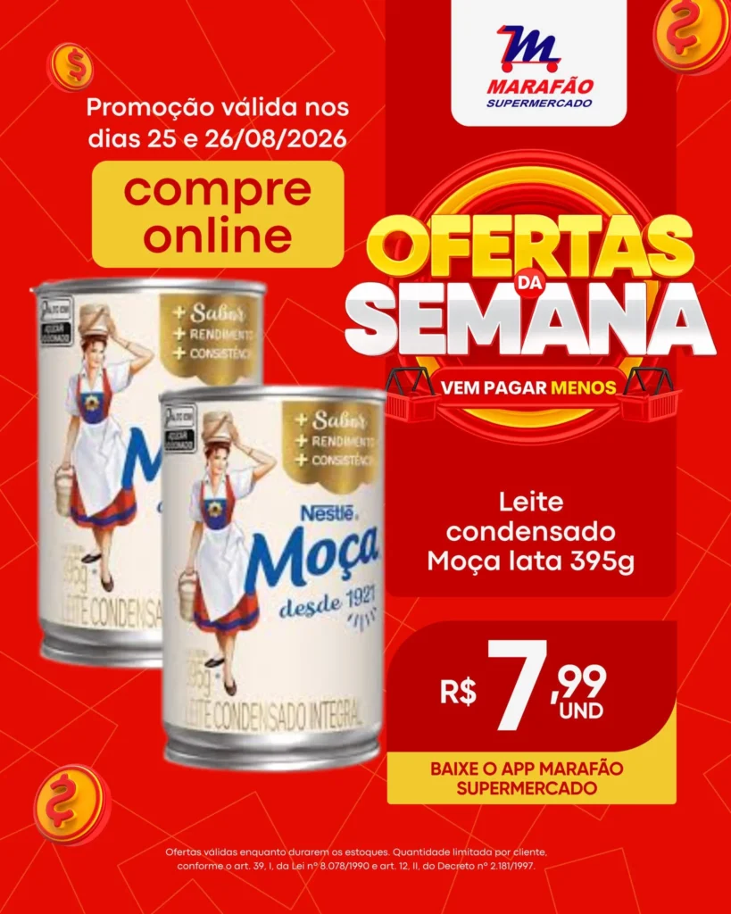 Ofertas Marafão Supermercado | Guariba – 26/08/2026 Ofertas Marafão Supermercado | Guariba – 26/08/2026