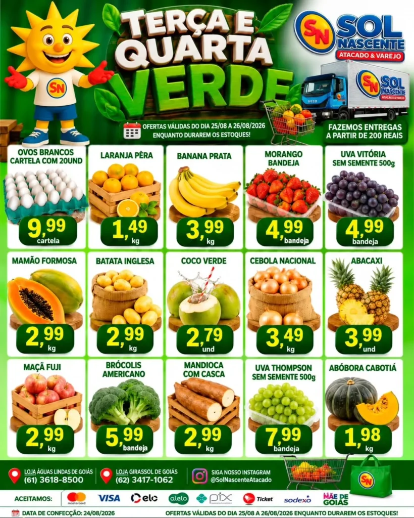 Ofertas Sol Nascente Atacado e Varejo | Supermercado – 26/08/2026