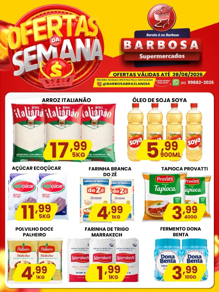 Ofertas SUPERMERCADOS BARBOSA 🛒 – 31/08/2026