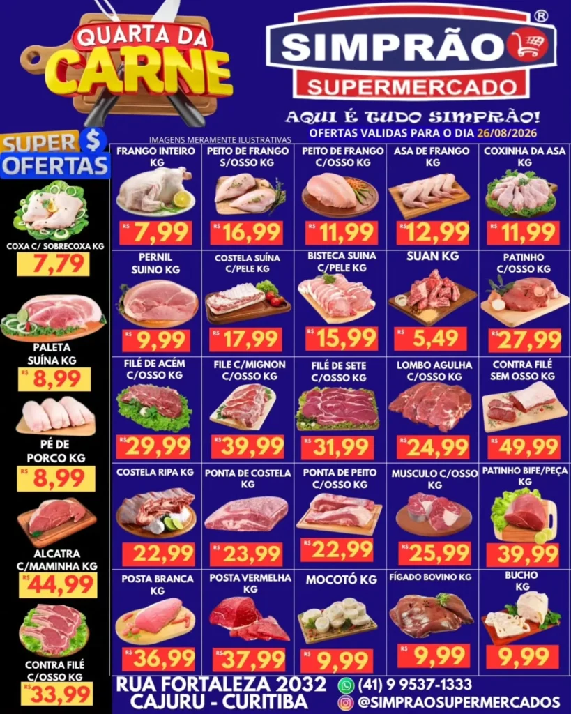 Ofertas simprão supermercados – 26/08/2026 Ofertas simprão supermercados – 26/08/2026