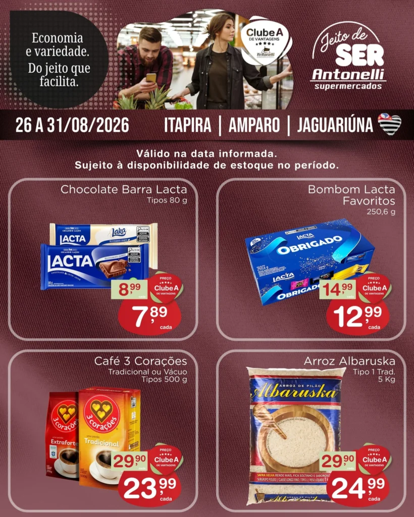 Ofertas Antonelli Supermercados – 31/08/2026