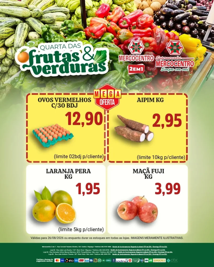 Ofertas SUPERMERCADOS MERCOCENTRO 🛒 – 26/08/2026 Ofertas SUPERMERCADOS MERCOCENTRO 🛒 – 26/08/2026