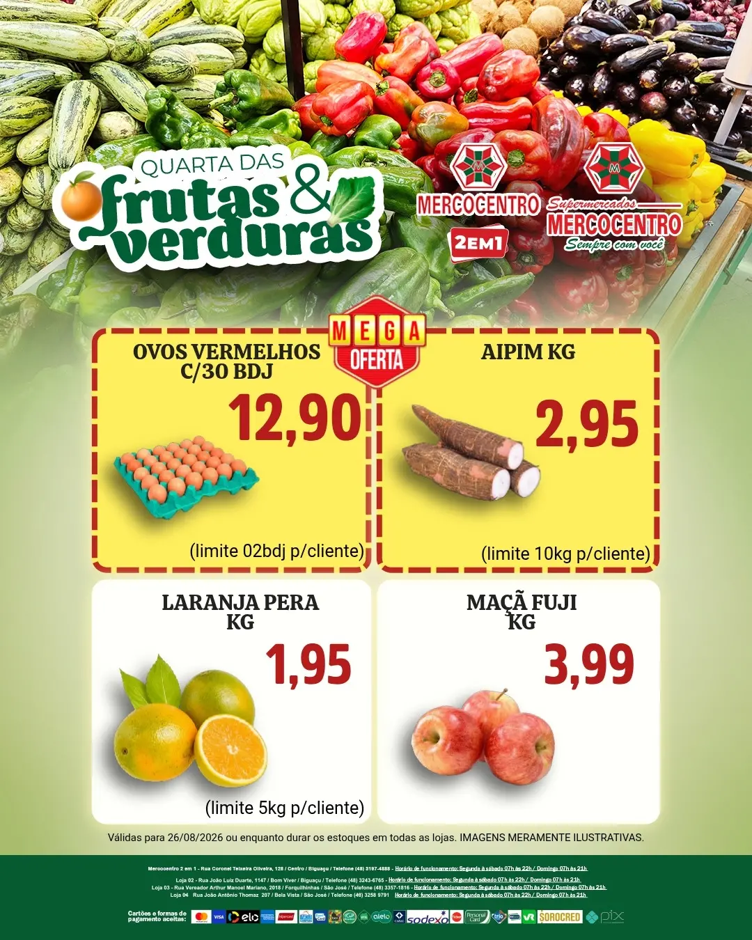 Ofertas SUPERMERCADOS MERCOCENTRO 🛒 – 26/08/2026