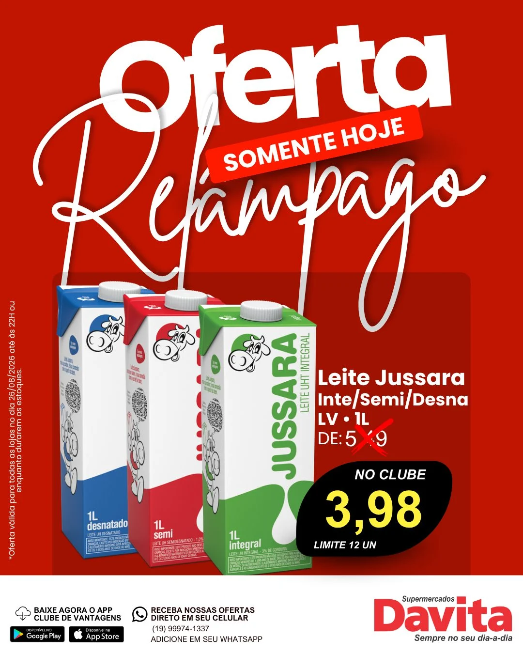 Ofertas Supermercados Davita – 26/08/2026