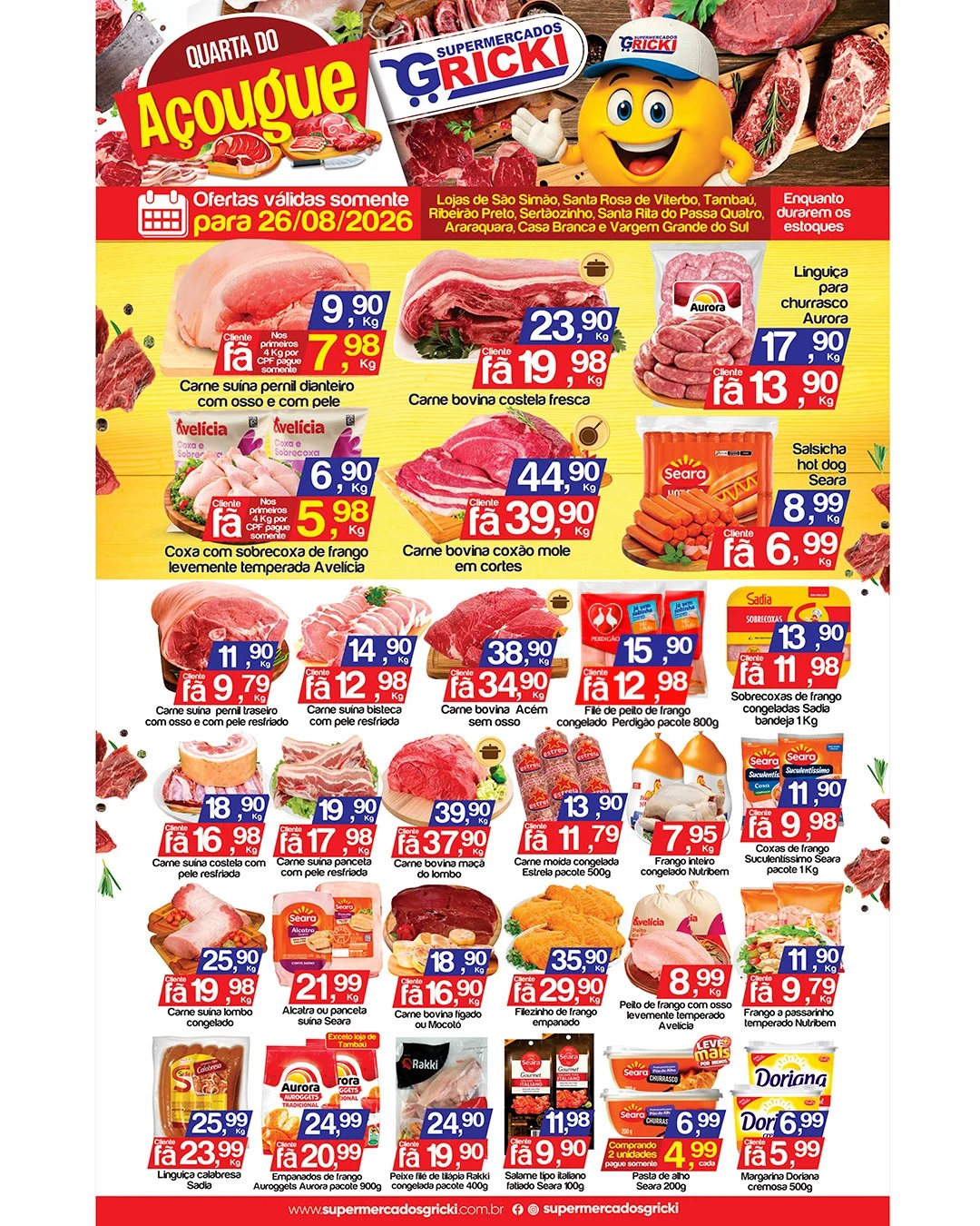 Ofertas Supermercados Gricki – 26/08/2026 Ofertas Supermercados Gricki – 26/08/2026