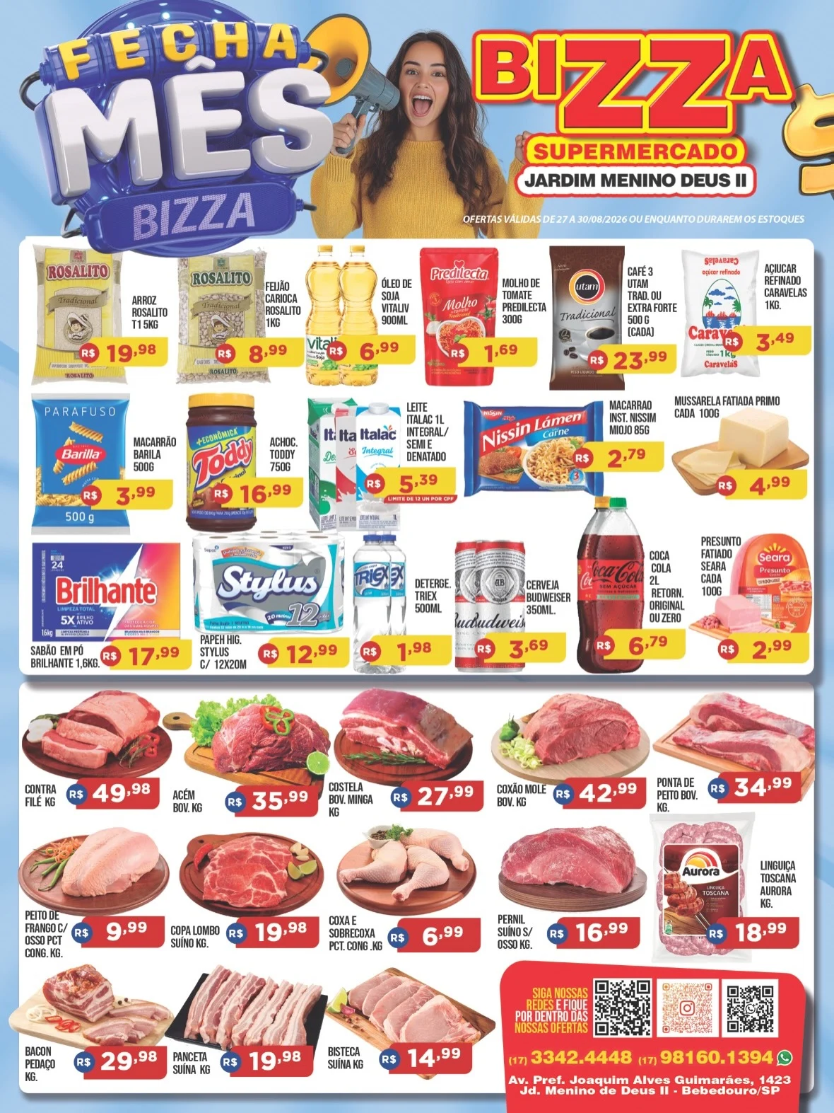 Ofertas Bizza Supermercado Jd. Menino Deus II – Bebedouro – 30/08/2026
