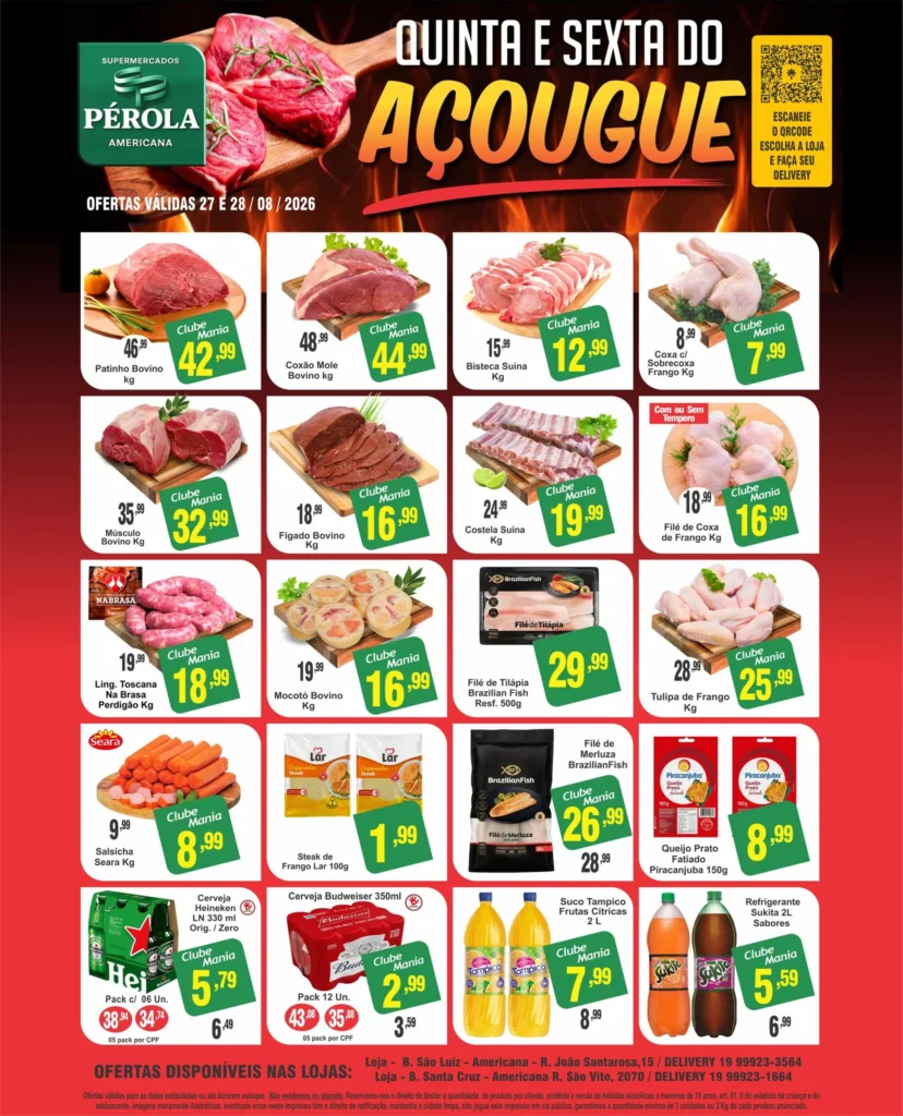 Ofertas Supermercados Pérola Americana – 28/08/2026 Ofertas Supermercados Pérola Americana – 28/08/2026