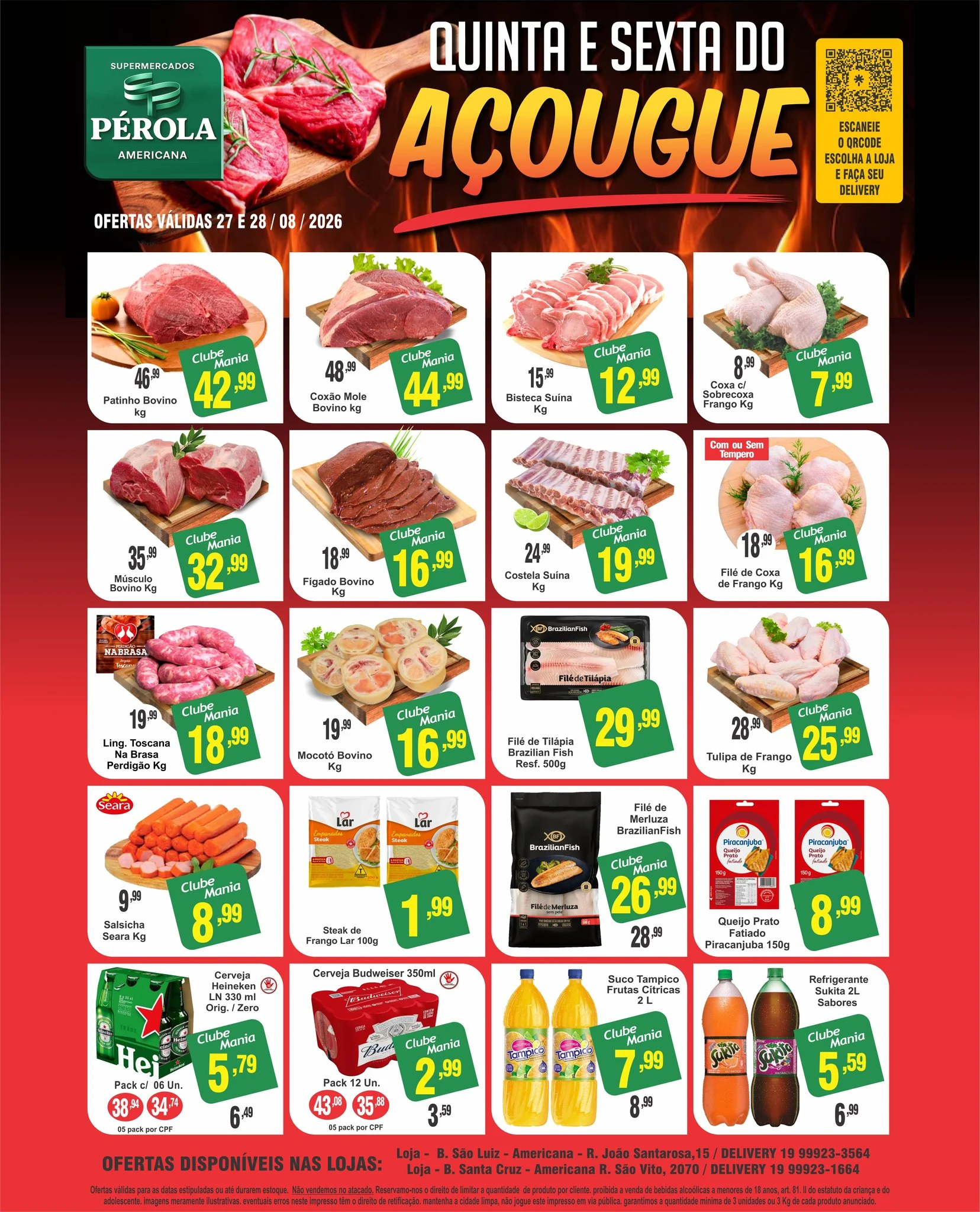 Ofertas Supermercados Pérola Americana – 28/08/2026