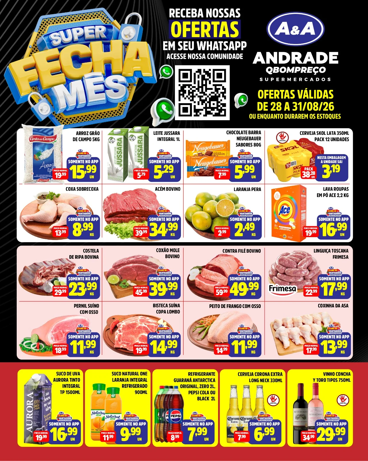 Ofertas Supermercados Andrade Qbompreço – 31/08/2026